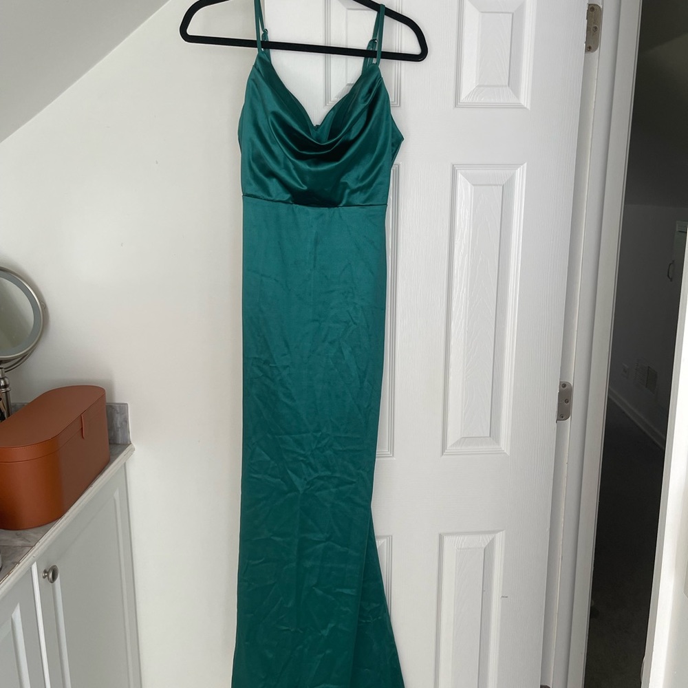 green long formal dress